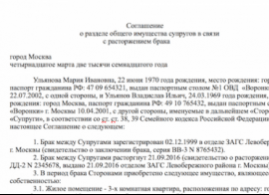 форма соглашения о разделе имущества форма соглашения о разделе имущества